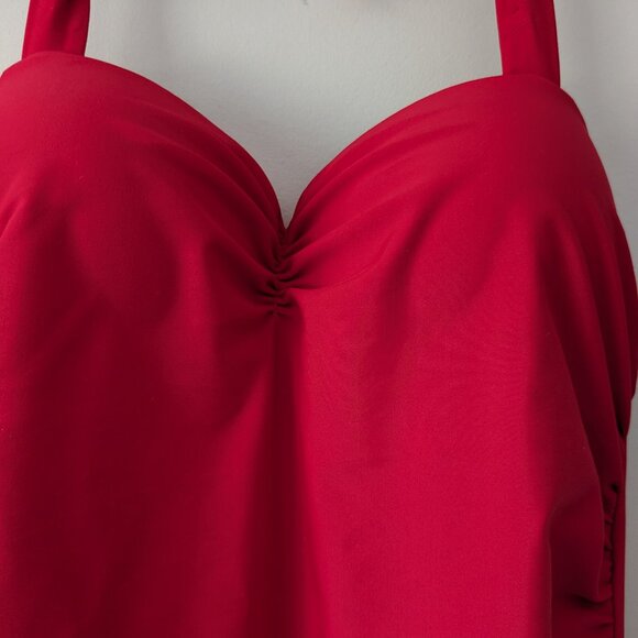 Red One Piece Swimmng Suit - Picture 2 of 4